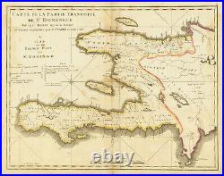 1814 Map of Haiti after Haitian Revolution World History Poster Print