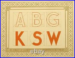 1907 Dutch Letterpress Sheet, Matted (ABG KSW), Rare, Ready to Frame