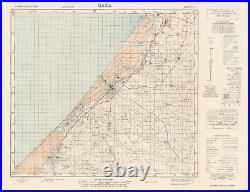 1947 Survey of Palestine Map of Gaza Strip Middle East Decor Poster Print