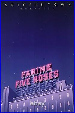 2020 Contemporary Montreal Poster Farine Five Rose, Griffintown (Framed)