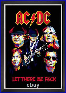 AC/DC Let There Be Rock Framed Pop Art Reprint