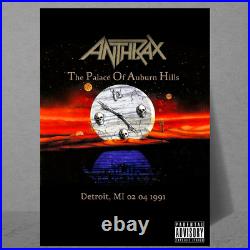 ANTHRAX 1991 Vintage Concert Poster Rare Collectible Memorabilia