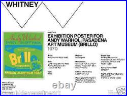 Andy Warhol Brillo Screenprint 1970 Pasadena Art Poster Framed