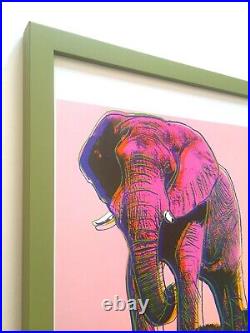 Andy Warhol Estate Rare Vtg 1989 Framed Lithograph Print African Elephant 1983