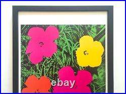 Andy Warhol Estate Rare Vtg 1989 Framed Pop Art Lithograph Print Flower 1964