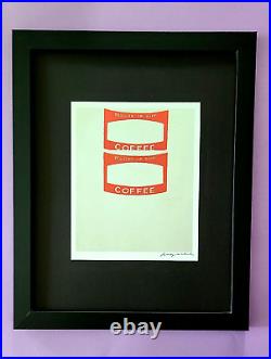 Andy Warhol Vintage 1984 COFFEE LABELS Print Signed Mounted and Framed
