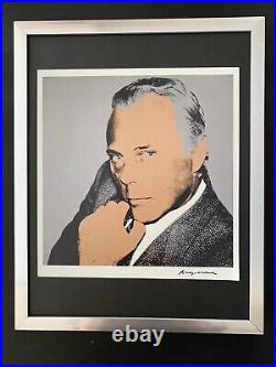 Andy Warhol Vintage 1984 Giorgio Armani Print Signed Mounted and Framed