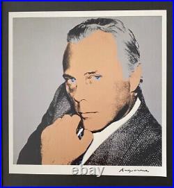 Andy Warhol Vintage 1984 Giorgio Armani Print Signed Mounted and Framed