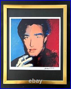 Andy Warhol Vintage 1984 Halston Print Signed Mounted and Framed
