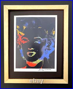 Andy Warhol Vintage 1984 Marilyn Monroe Print Signed Mounted and Framed
