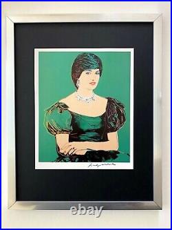 Andy Warhol Vintage 1984 Princess Diana Print Signed Mounted in 11x14 Board