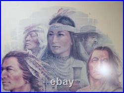 Ben Hampton Framed Eastern Western Cherokee Council Reunion Poster W Certificate