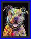 Beware of Pitbulls Dog Art Giclee Print by Dean Russo Framed Canvas for Coll
