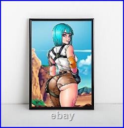 Bulma Anime Poster Framed Art Painting Dragon Ball DBZ NEW USA