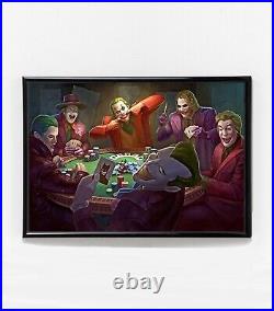 Cinematic Jokers Playing Poker Poster Wall Art Batman Movies Heath Ledger