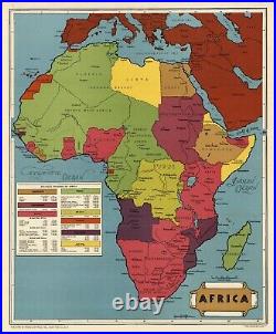 Colonial Powers Map of Africa African History Poster Print