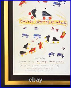 David Hockney Vintage 1987 Signed Poster Print Mounted and Framed