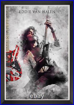 Eddie Van Halen Guitar Solo Framed Art Reprint