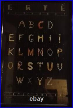Erte Alphabet Circle Gallery Poster 36x38 Vintage