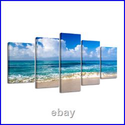 Extra Large Canvas Print Painting Pic Wall Art Home Decor Sea Blue Beach Poster