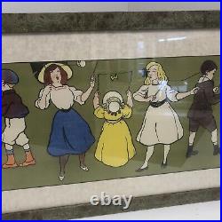 Framed Vintage Advertising Panel Children Playing by Andre Blandin
