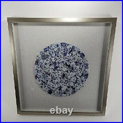 Framed Wall Art Shattered Ceramic Plate 20×20 Home Decor C