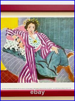 Henri Matisse Rare Vtg 1992 Framed Moma Offset Lithograph Print Odalisque 1937