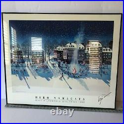 Hiro Yamagata Snowfire Framed Signed Poster Lithograph Martin Lawrence Gallery