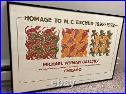 Homage to M. C. Escher, Wyman Gallery Chicago Exhibition Poster, 1972, 30x20