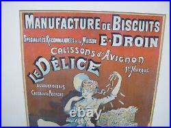JULES CHEVET Vintage French MANUFACTURE de BISCUITS Framed Lithograph Art Poster