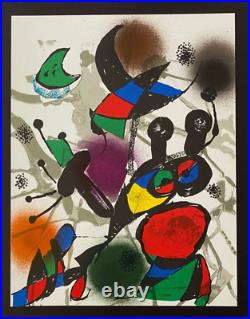 Joan Miró Original Lithography II from Maeght 1981 + List