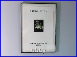 Johnny Friedlaender Framed Exhibition Poster Lithograph Galerie Schmucking 1981