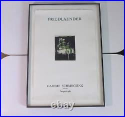 Johnny Friedlaender Framed Exhibition Poster Lithograph Galerie Schmucking 1981