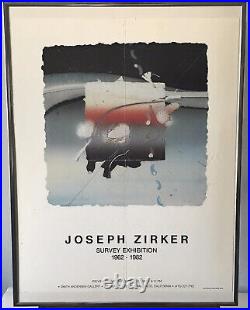 Joseph Zirker Exhibition Poster Modern Abstract Expressionist Cubist Vintage