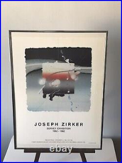 Joseph Zirker Exhibition Poster Modern Abstract Expressionist Cubist Vintage