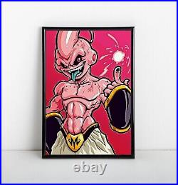 Kid Buu Framed Poster Exclusive Art Majin Boo Dragon Ball Z DBZ NEW USA