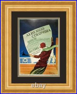 Leonetto Cappiello Albergo Colombia Advertising Poster Print Custom Framed