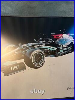 Lewis Hamilton F1 Mercedes AMG W72 #44 E Performance Art Poster 30 x 24 framed