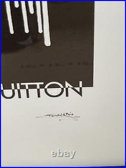 Louis Vuitton X Fairchild Paris Framed Art Signed 18x13.75