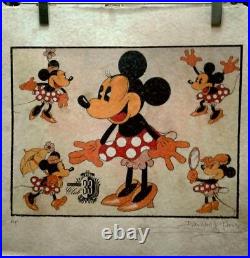 Minnie Mouse, Club 33' Artist Proof Print 22'x15'x Signed Fairchild Paris