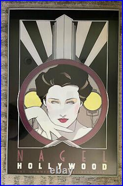 Nagel Hollywood Art Deco Print Poster 1979 Framed 37X 26 Limited Print