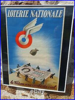 Original LOTERIE NATIONALE la fortune vous tombe du ciel 1936 edition CHANEL