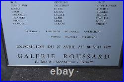 Original Vintage 1978 Galerie Roussard Paris Framed French Poster Utrillo