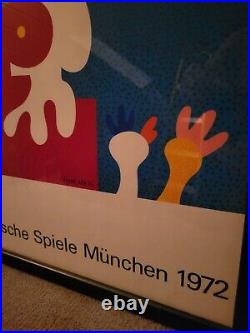 Otmar Alt 1972 Original Olympic Games Munich poster. Tear at top see last photo