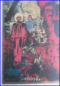 PSYCHEDELIC Poster WOODSTOCK Era Original 1969 Rock CREEDENCE CLEARWATER REVIVAL