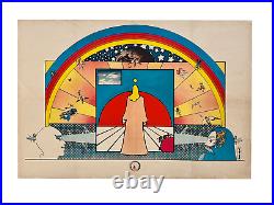 Peter Max Rainbow Sage Poster quadruple folded Aquarius Psychedelic Poster