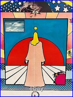 Peter Max Rainbow Sage Poster quadruple folded Aquarius Psychedelic Poster