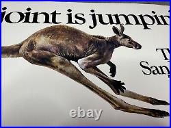 RARE Vintage Kangaroo San Diego Zoo Framed Print Lithograph The Joint Is Jumpin
