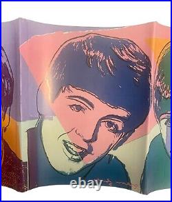 Rare ANDY WARHOL 1980 1st ED Lithograph Print THE BEATLES Pop Art Poster & Book