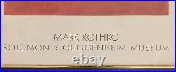 Rare Artefact M. ROTHKO 1978 Green, Red On Orange Lithograph Guggenheim Museum